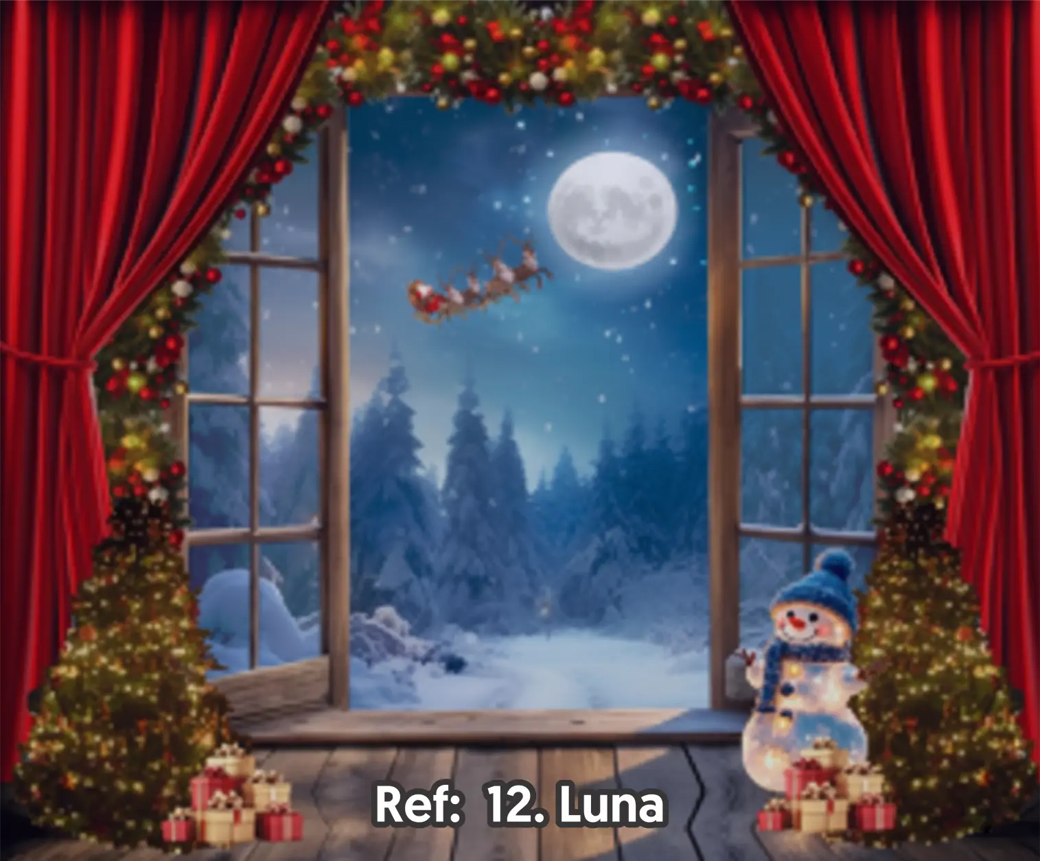 Telón Navideño Decorativo