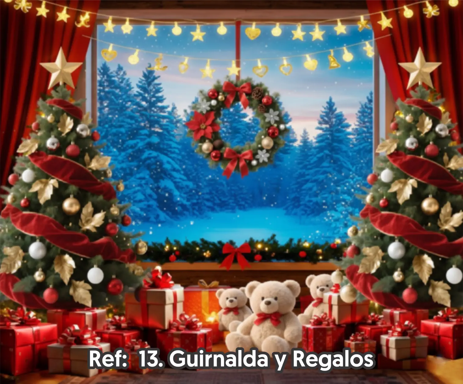 Telón Navideño Decorativo