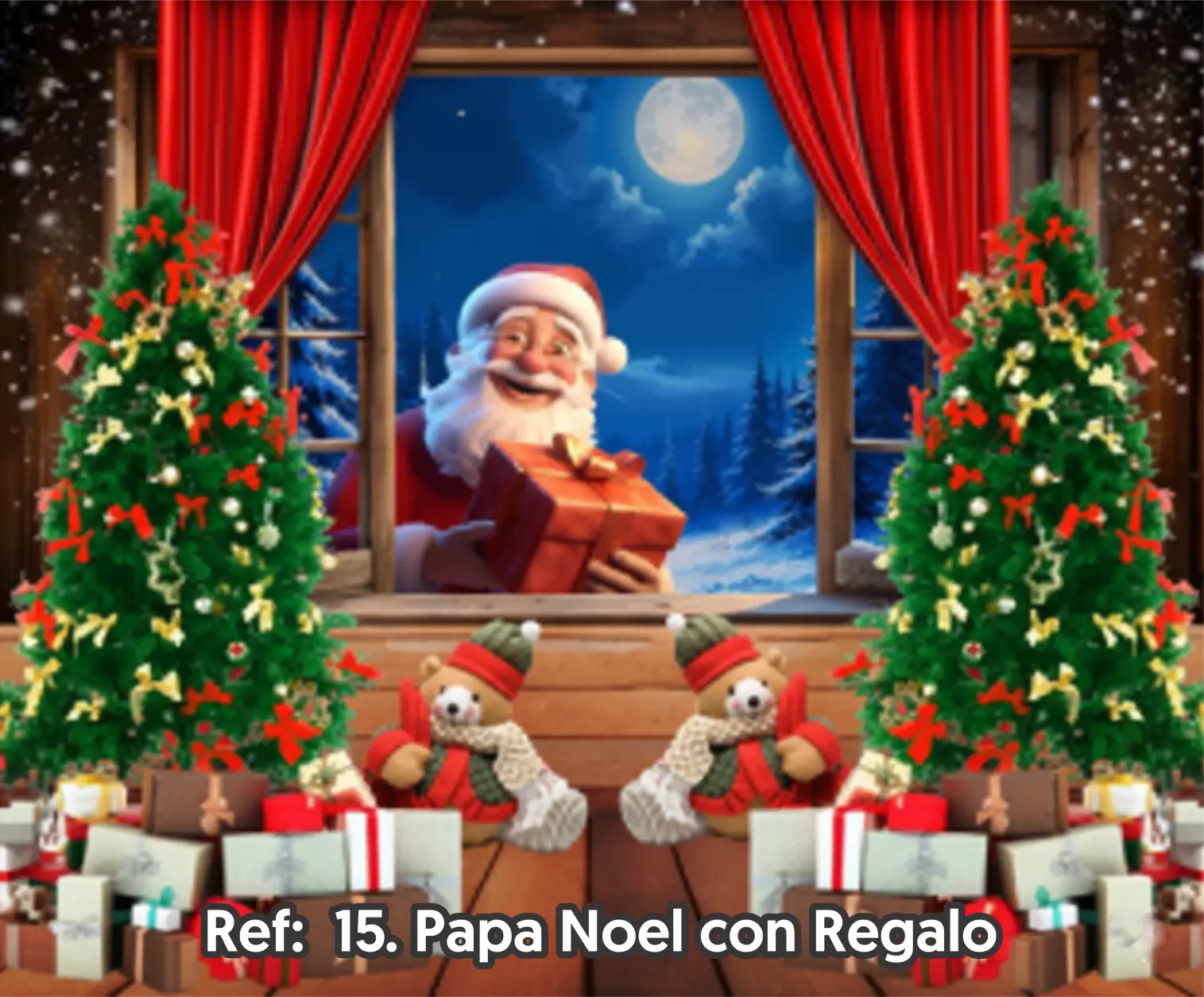 Telón Navideño Decorativo